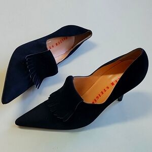 WALTER STEIGER BLACK FLAP Heels Size 10